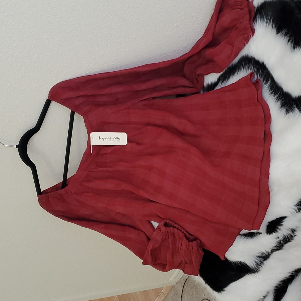 NWT Off Shoulder Long Sleeve Blouse - Picture 1 of 4
